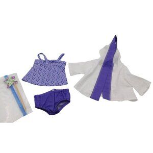 Handmade Purple Tankini Swimsuit Set Fits 18" American Girl Doll NOT INCLUDED